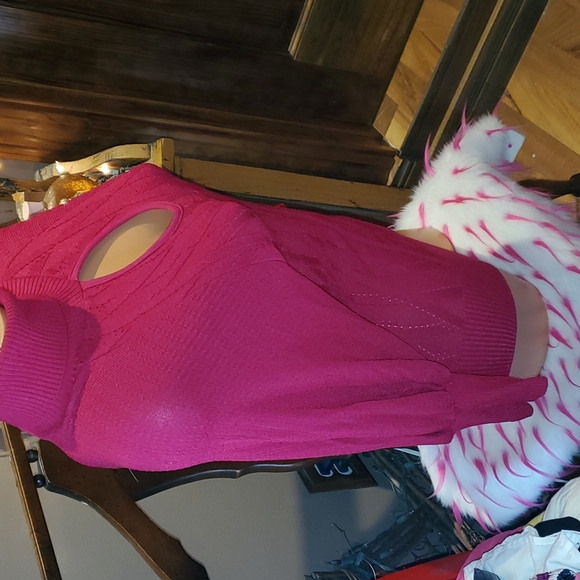 Bebe dolman turtleneck keyhole sweater M EUC - Picture 4 of 7